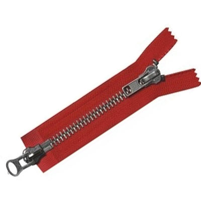 Double Slider Zipper on Metal Double Zipper